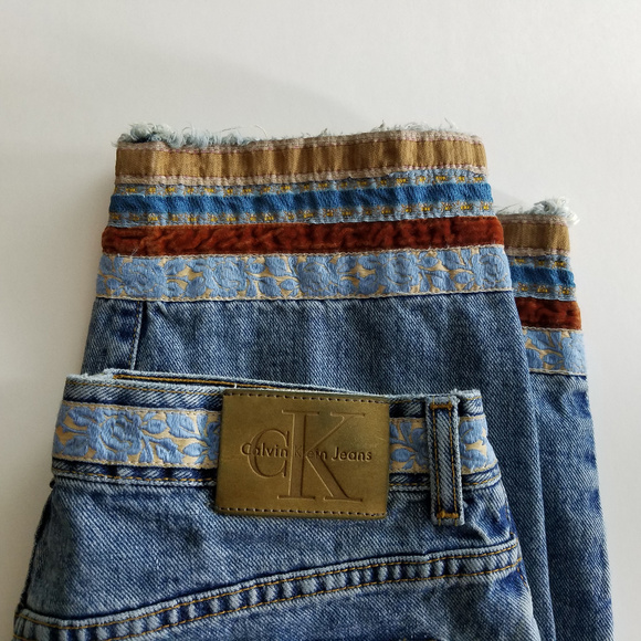 Calvin Klein Jeans Denim - VTG Calvin Klein CK Mom Jeans 90's Ribbons 14 RARE